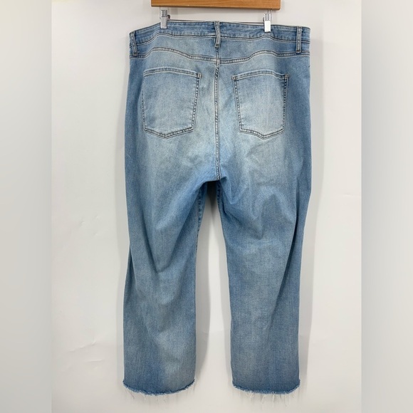 Kut 20W High-Rise Meg Fab Ab Wide Leg 0938 Raw Hem Jeans Light from the kloth - Picture 6 of 10